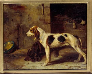 Psi Brifauts Malba Alexandra Gabriela Decampse (1803-1860) 1843 Ne. 0,25x0,32 m