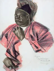 Bezou, 1927 (křída na papíře)