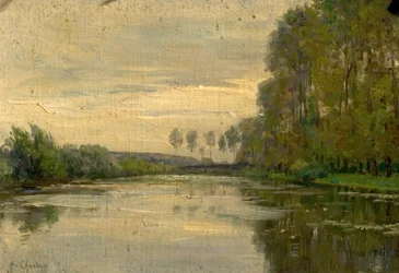 River Scene, Dolní Loira, Francie