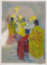 Tanec flamenca, Sevilla, Španělsko.