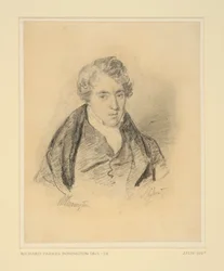 Portrét Richarda Parkese Boningtona, kolem 1825-30 (měkký grafit na tkaném papíře)