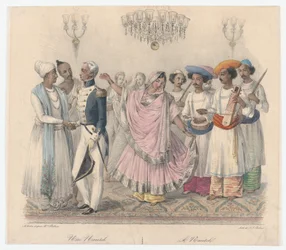 Une Nautch, z dvaceti čtyř desek ilustrujících hinduistické a evropské způsoby v Bengálsku,..., 1832