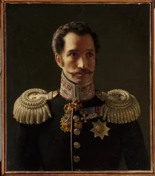 Portrét Leontyho Vasilieviče Dubelta (1792-1862), náčelníka štábu četnického sboru. (Portrét L.V. Dubelta, náčelníka štábu četnického sboru). Obraz Alexeje Vasiljeviče Tyranova (1808-1859), olej na plátně