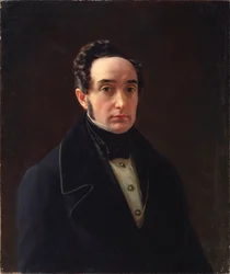 Portrét autora Ivana Panajeva (1812-1862) - Obraz Alexeje Vasiljeviče Tyranova (1808-1859), olej na plátně, ruské umění