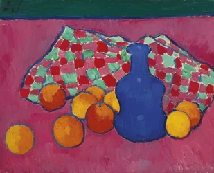 Modrá váza s pomeranči, 1908
