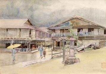 Deštivý den v Yumoto, 1889