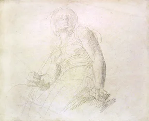 Studie figury, cca 1850 (tužka na papíře)