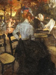 Kavárna, kolem roku 1900