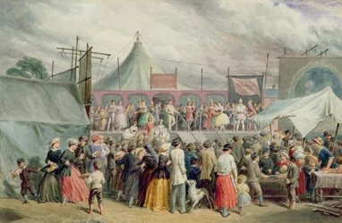 Návštěva cirkusu, kolem roku 1885