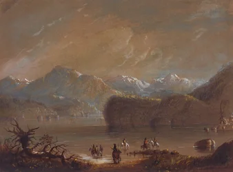 Lake, Wind River Mountains, c.1837 (akvarel na papíře)