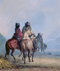 Lovci kožešin vyrážející na lov bobrů, 1837