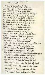 Původní rukopis Epilogu k idylám krále, c1872.