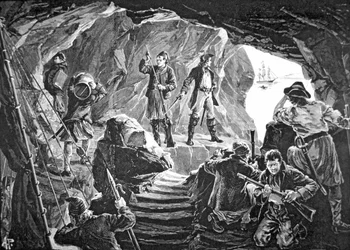 Pašerácká jeskyně (litho)