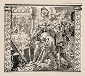 Die Nibelungen. Jak je Rudigerův sbor představen Krimhildě, 1840-1841.