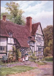 Havington, nr Evesham, Worcester, z The Cottages and the Village Life of Rural England vydané nakladatelstvím Dent & Sons Limited