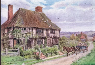 Small Hythe, Nr Tenterden, Kent, z The Cottages and the Village Life of Rural England vydané nakladatelstvím Dent & Sons Limited, 1912