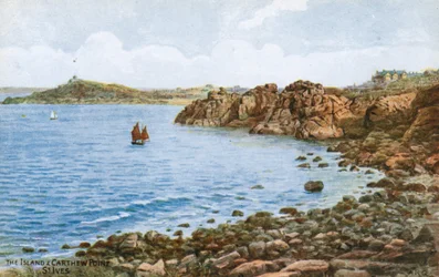 Ostrov a Carthew Point, St Ives