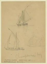 Tři plachetnice na Chesapeake Bay