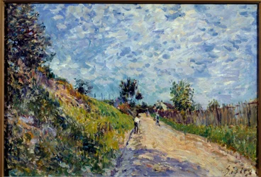 Krajinářství od Alfreda Sisleyho (1839-1899) 1870 Sun. 0,38x0,55 m Lyon, Musee des Beaux Arts