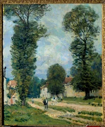 Cesta do Versailles Obraz Alfreda Sisleyho (1839-1899) 1875 Ne. 0,47x0,38 m. Paříž, Musee d