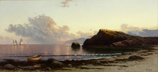 Západ slunce na pobřeží 1885 (olej na plátně)