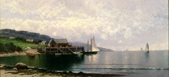 Přístaviště, Bailey Island, Maine, asi 1907 (olej na plátně)