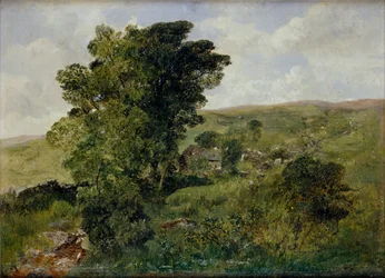 Pohled na Nantlle, Caernarvonshire, 1855