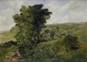 Pohled na Nantlle, Caernarvonshire, 1855
