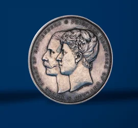 Medaile připomínající sňatek princezny Beatrice a prince Jindřicha z Battenbergu, 1885 (stříbrná) (líc 419675)