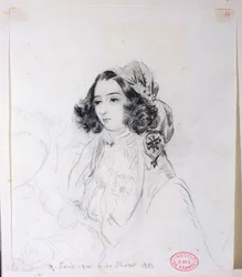 George Sand (1804-76) Nošení šátku, 1833