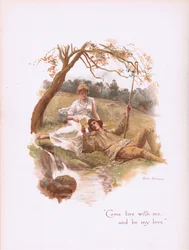 Pojď žít se mnou a buď mou láskou, z Some Old Love Songs vydané Hildesheimer & Faulkner, 1892