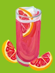 Koktejl z růžového grapefruitu