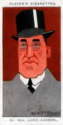 Edward Carson, 1. baron Carson, Ulster vůdce a advokát, 1926.