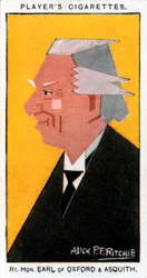 Herbert Henry Asquith, 1. hrabě z Oxfordu a Asquith, britský premiér, 1926.