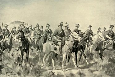 „Australští Křováci na pochodu“, 1901.
