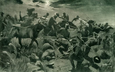 „Brilantní obrana Novozélanďanů v Holspruitu, 25. února 1902“, 1902.