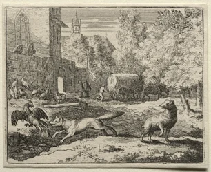 Liška Reynard: Reynard honí slepice.