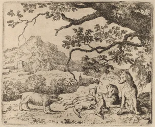 Jezevec poslaný jako posel, pravděpodobně c. 16451656.