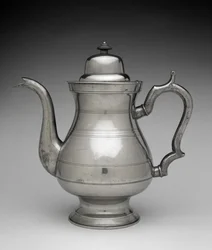 Čajová konvice, c. 1829-1842 (britannia metal)