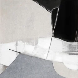 Monochromatická abstraktní kompozice