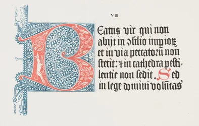 Umění litografie: Žaltář - Iniciála B, deska VIII