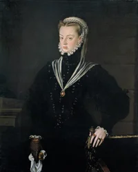 Španělsky: Retrato de doña Juana de Austria, princesa de Portugal Portrét Doña Juana de Austria, princezna portugalská