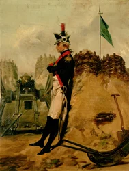 Alexander Hamilton (1757-1804) v uniformě newyorského dělostřelectva