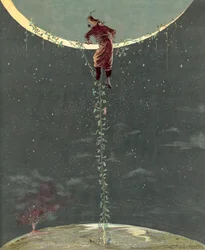 Dobrodružství barona Munchausena (chromolitho)