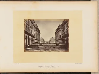Barricade des Fédérés, Place Vendôme a rue Castiglione.