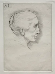 Portrét Mme. Emily Hughes 1. talíř.