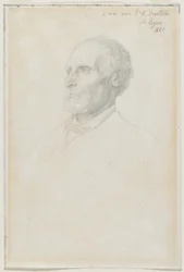 Portrét sira Fredericka W. Burtona, ředitele Národní galerie, Londýn, 1881.