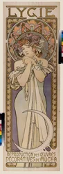 Reklamní plakát pro taneční skupinu Lygie. Plakát Alfonse Marie Muchy (Alphonse Marie Mucha