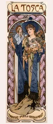 Plakát pro Toscu se Sarah Bernhardtovou, 1899