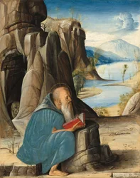 Svatý Jeroným čte, asi 1476 (tempera na desce)